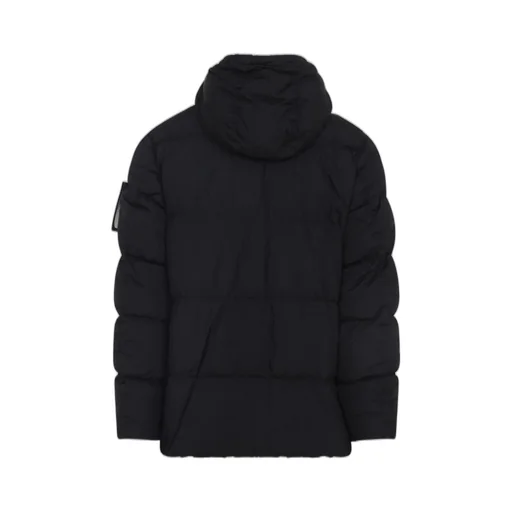 Stone Island Logo Patch Zip-Up Hooded Jacket