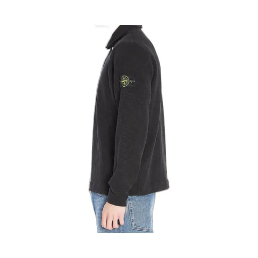 Stone Island Logo-Patch Long-Sleeved Polo Shirt