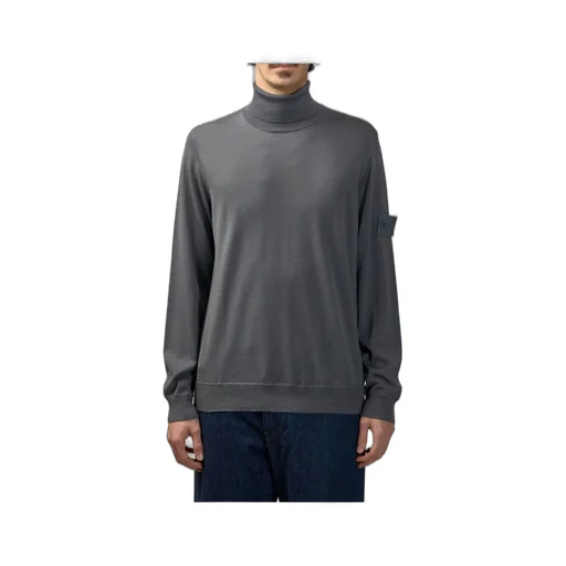 Stone Island Logo Patch Roll-Neck Jumper
