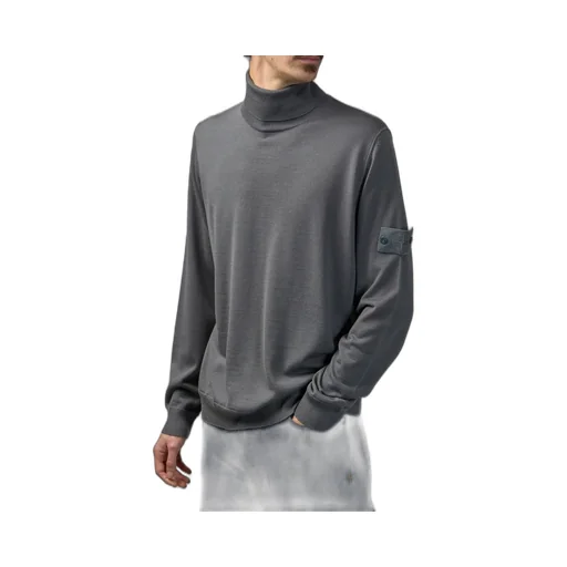 Stone Island Logo Patch Roll-Neck Jumper