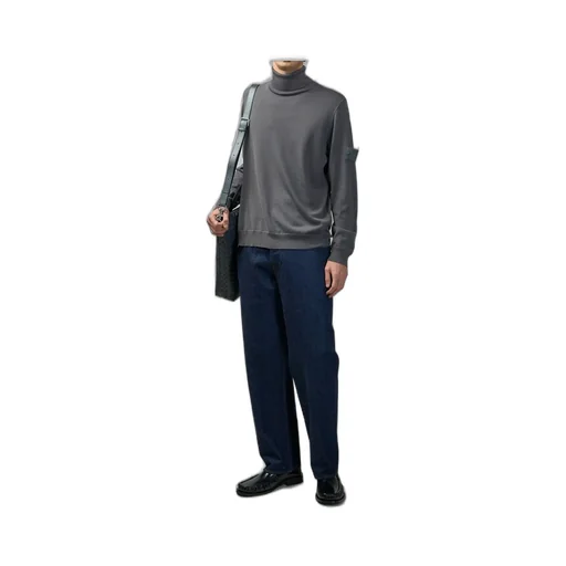 Stone Island Logo Patch Roll-Neck Jumper