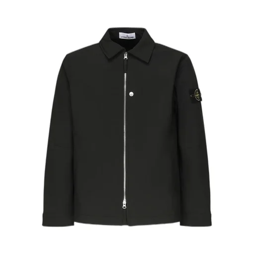 Stone Island Logo Patch Zip-Up Jacket