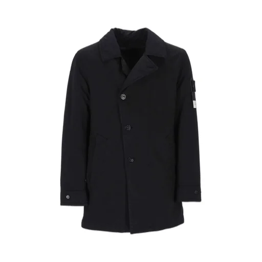 Stone Island Logo Patch Button-Up Coat