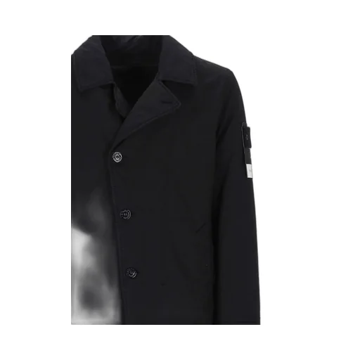 Stone Island Logo Patch Button-Up Coat
