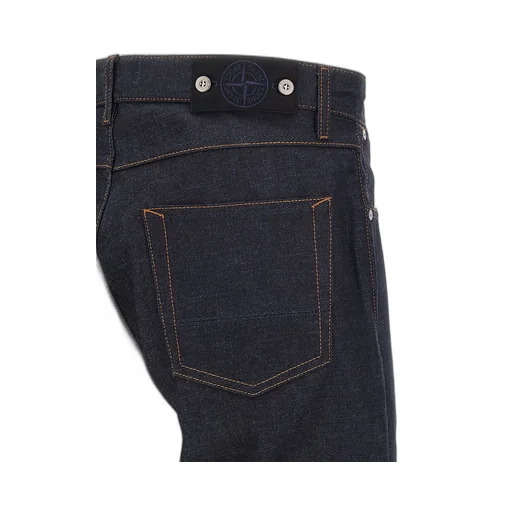 Stone Island Logo Patch Straight-Leg Jeans