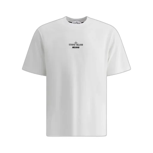Stone Island Logo Printed Crewneck T-Shirt
