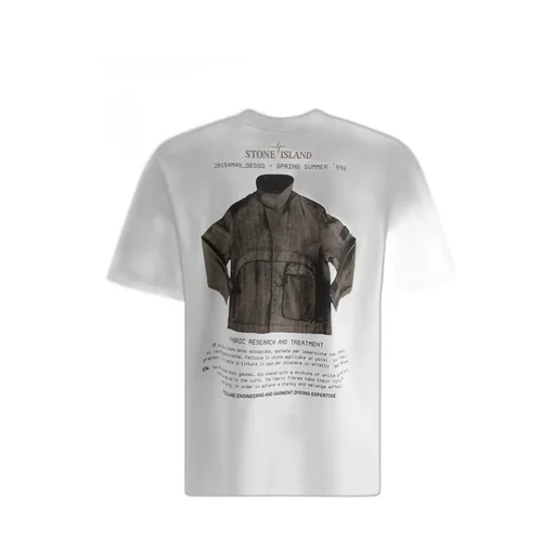 Stone Island Logo Printed Crewneck T-Shirt