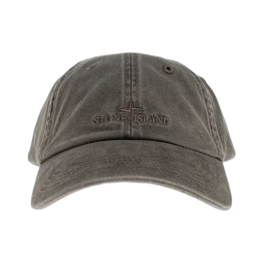 Stone Island Logo-Embroidered Curved Peak Cap