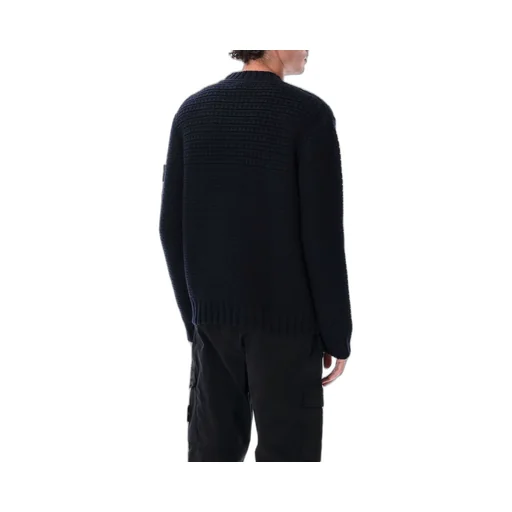 Stone Island Logo Patch Mock Neck Jumper