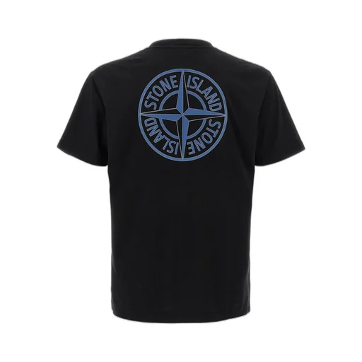 Stone Island Logo Printed Crewneck T-Shirt