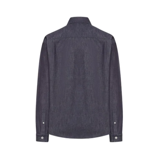 Stone Island Logo Patch Curved Hem Shirt
