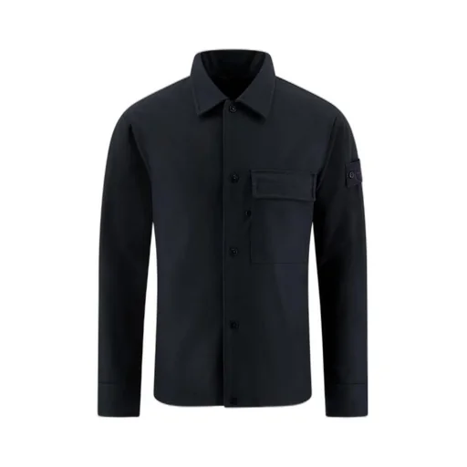 Stone Island Long-Sleeved Straight-Hem Shirt