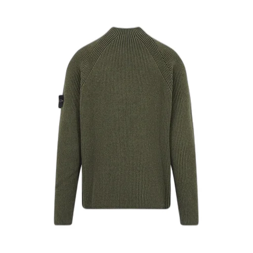 Stone Island Logo Patch Straight Hem Jumper