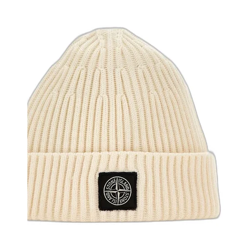 Stone Island Compass Patch Ribbed Beanie