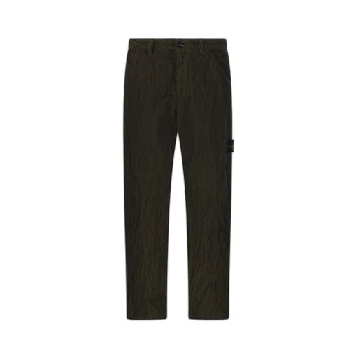 Stone Island Logo Patch Straight Leg Trousers