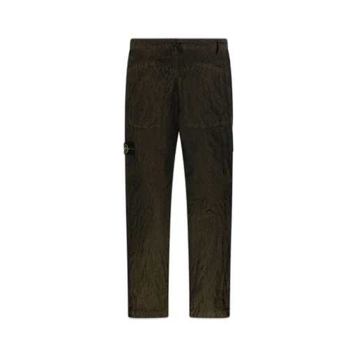 Stone Island Logo Patch Straight Leg Trousers