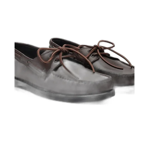 Scarosso Morgan Round-Toe Lace-Up Boat Shoes