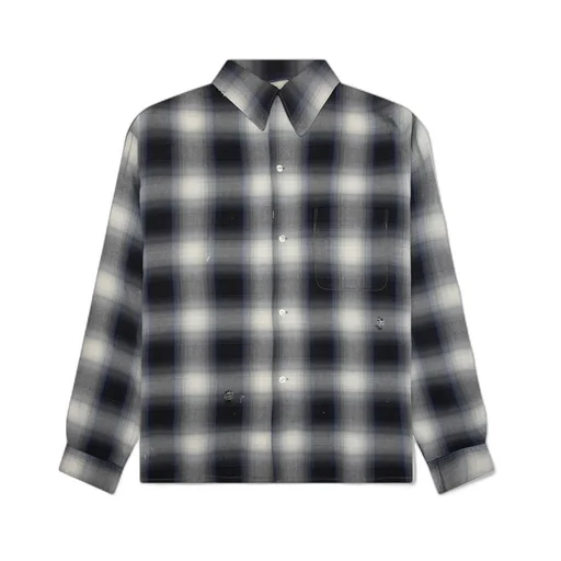 Saint Michael X Lastman Checked Distressed Shirt