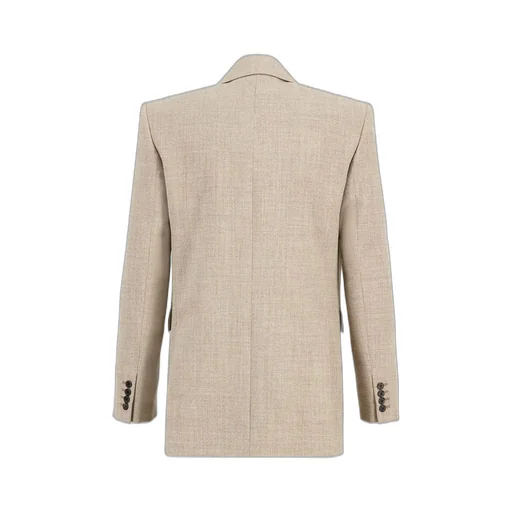 Saint Laurent Double-Breasted Long-Sleeved Jacket