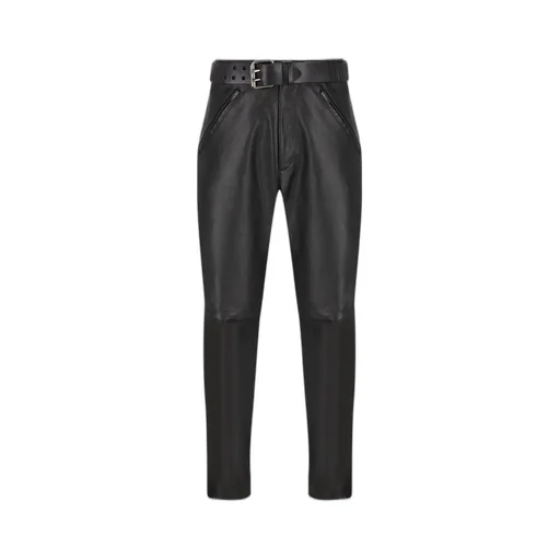 Saint Laurent Belted Mid-Rise Pants