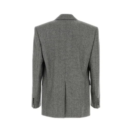 Saint Laurent Single-Breasted Checked Jacket