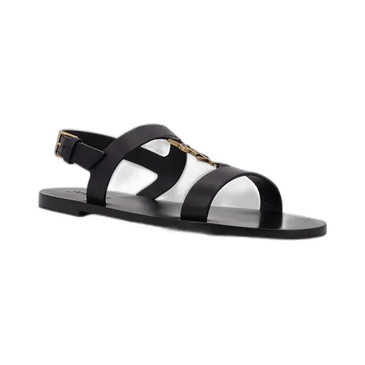 Saint Laurent Cassandre Logo Plaque Sandals