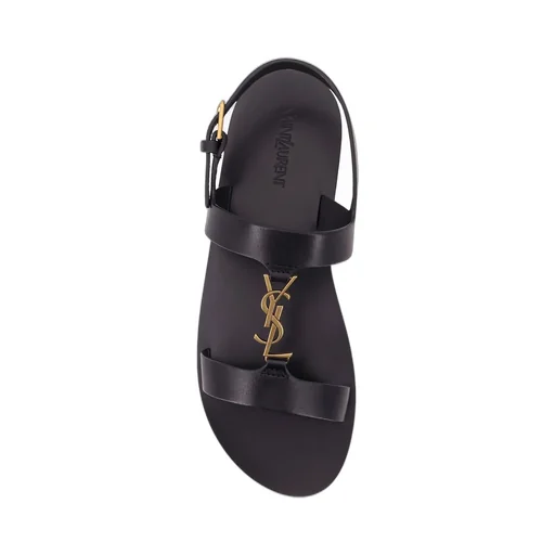 Saint Laurent Cassandre Logo Plaque Sandals