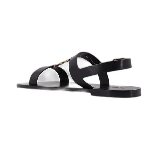 Saint Laurent Cassandre Logo Plaque Sandals