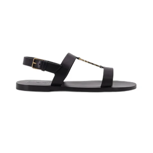 Saint Laurent Cassandre Logo Plaque Sandals