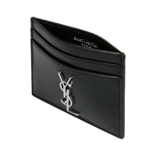 Saint Laurent Cassandre Logo Plaque Cardholder