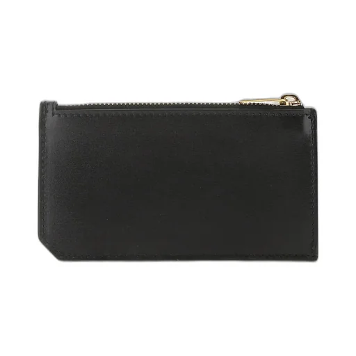 Saint Laurent Logo Plaque Zip-Up Cardholder