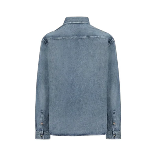 Saint Laurent Cassandre Button-Up Denim Shirt