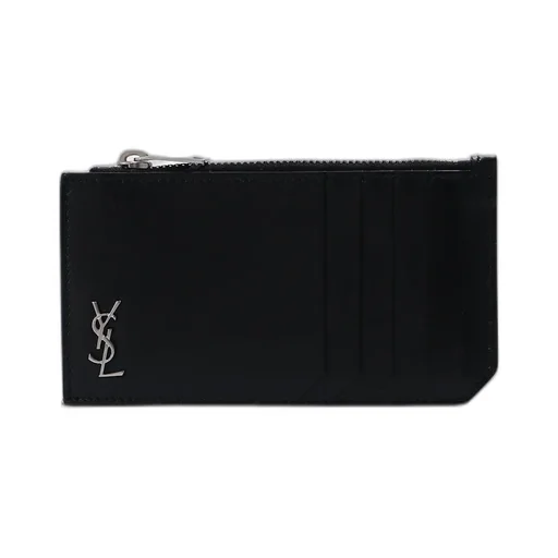 Saint Laurent Tiny Monogram Fragments Zip Card Case