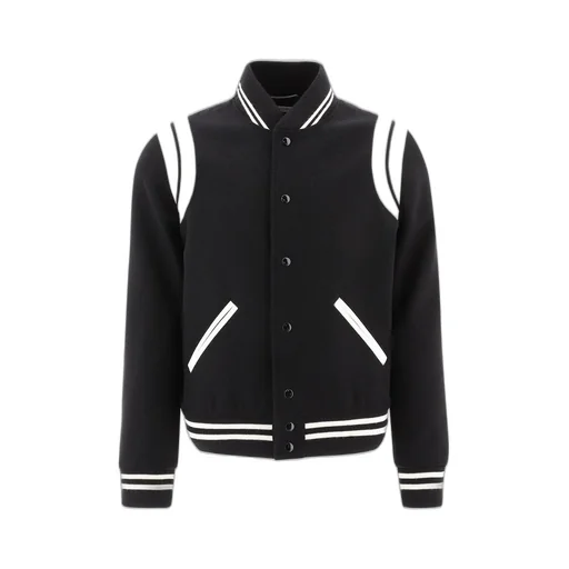Saint Laurent Snap-Buttoned Teddy Bomber Jacket