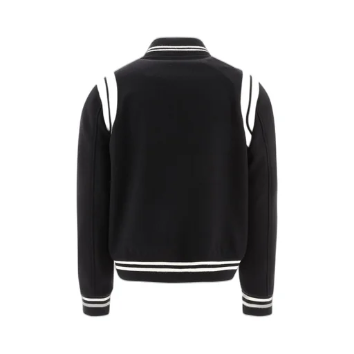 Saint Laurent Snap-Buttoned Teddy Bomber Jacket