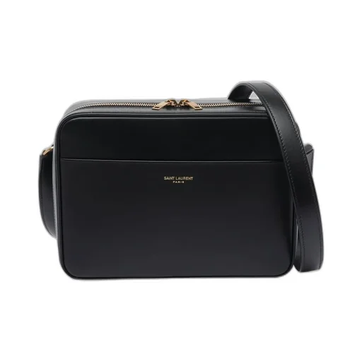 Saint Laurent Logo Stamp Zip-Up Camera Bag