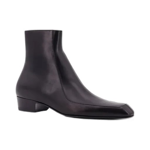 Saint Laurent Augustin Zip Detailed Ankle Boots