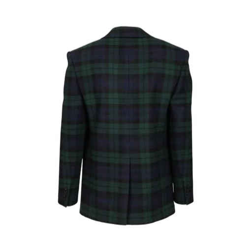 Saint Laurent Tartan Single-Breasted Jacket