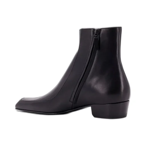Saint Laurent Augustin Zip Detailed Ankle Boots