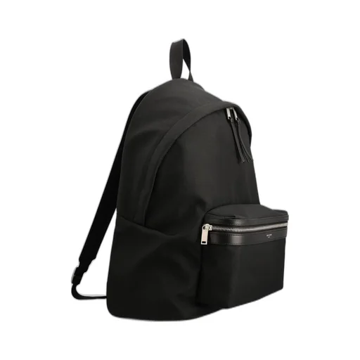 Saint Laurent Logo Stamp Zip-Up Backpack