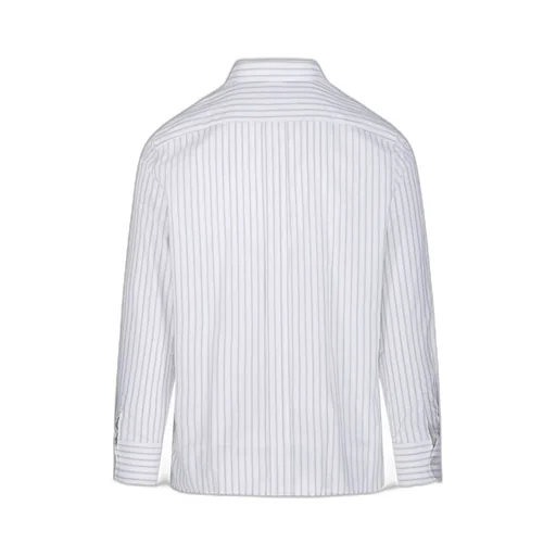 Saint Laurent Cassandre Button-Up Striped Shirt