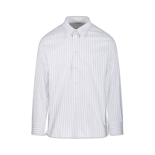 Saint Laurent Cassandre Button-Up Striped Shirt