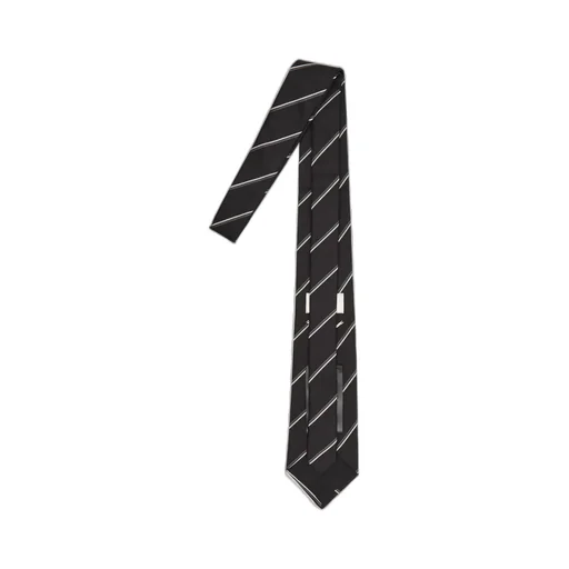 Saint Laurent Striped Wide Tie