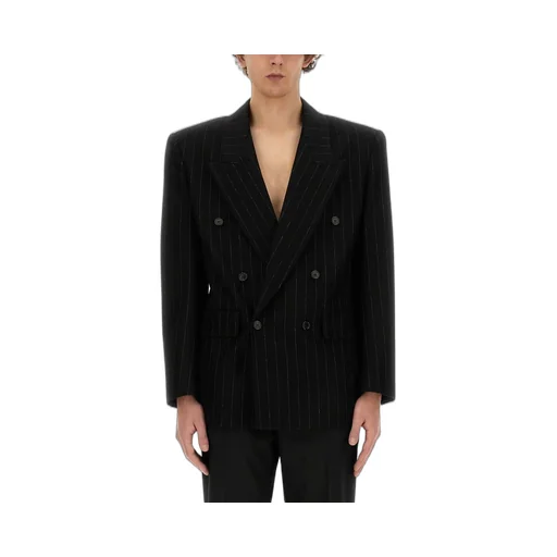 Saint Laurent Oversized Striped Double-Breasted Jacket