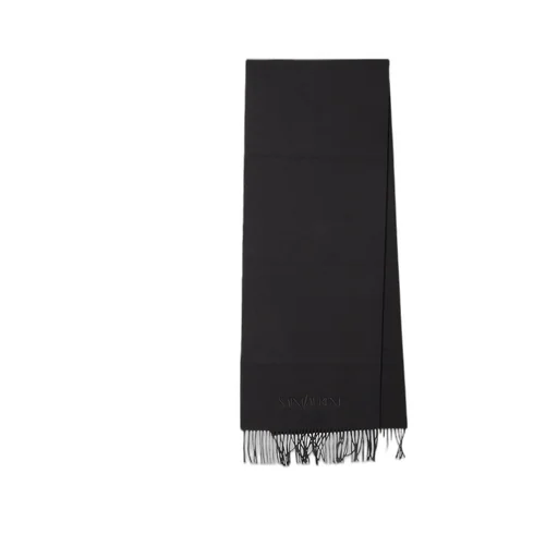 Saint Laurent Logo Embroidered Scarf