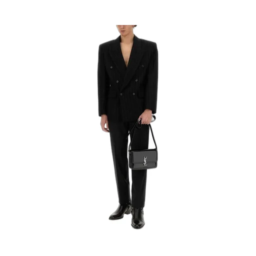 Saint Laurent Oversized Striped Double-Breasted Jacket