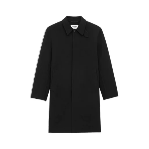 Saint Laurent Button Detailed Knee-Length Coat