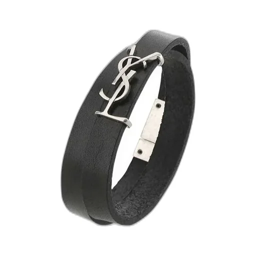 Saint Laurent Cassandre Logo Plaque Bracelet
