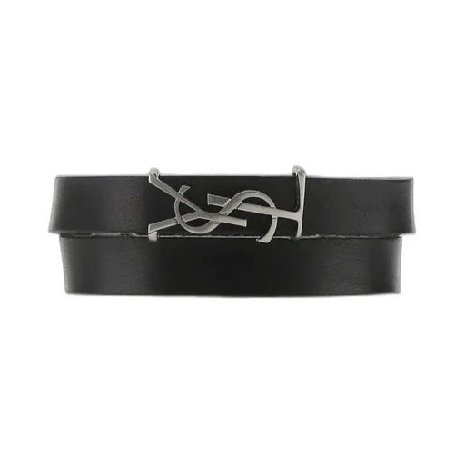 Saint Laurent Cassandre Logo Plaque Bracelet