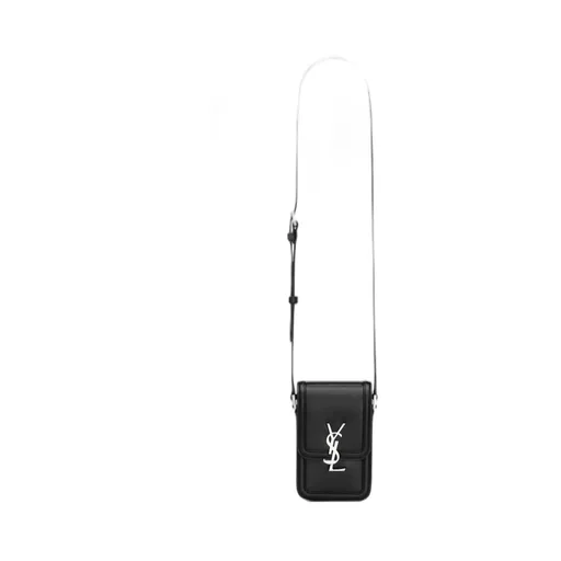 Saint Laurent Logo Plaque Foldover Top Phone Case
